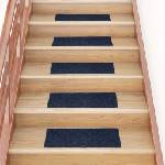 vidaXL Изтривалки за стълби, самозалепващи се, 30 бр. , 60x25 см, тъмносини, правоъгълни (3365713)