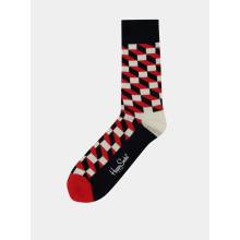 Happy Socks vzorované ponožky Filled Optic Červeno-bielo-modré