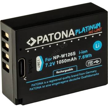 PATONA - Батерия Fuji NP-W126S 1050mAh Li-Ion Platinum USB-C зареждане (IM1285)