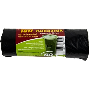 TUTI Торба за боклук, 110 л, 10 бр. , 60x100 см, 17 , TUTI, черна PDP_021 (PDP_021)