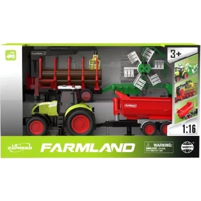 Global Express Трактор игрален комплект със светлинни и звукови ефекти, 1: 16 (wy900-4)