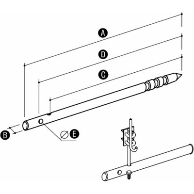 Elko-Bis Napínací tyč 400x20mm pozinkovaná