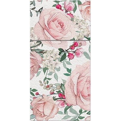 PAW Airlaid Kapsy na příbory Gorgeous Roses 25 ks 40x40cm