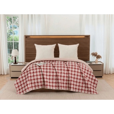 Textilomanie Přehoz na postel TARTAN HEART, barevný 170 x 210 cm