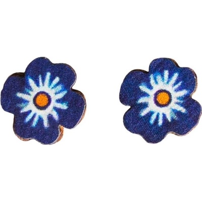 BeWooden dřevěné náušnice Pomněnka