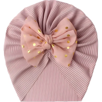 Detská turbanová čiapka JO-38205 Slabo Ružová HR38205