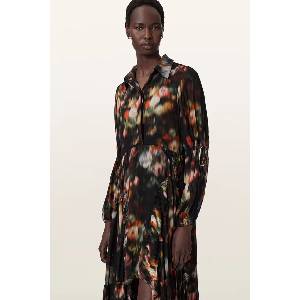 AllSaints рокля от вискоза MARIA (W014DF)