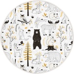 Mila Home Жълто-бял детски килим ø 120 cm Comfort - Mila Home (HKG-HaliRound-Comfort-1078-120x120)
