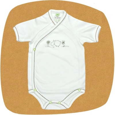 For Babies Боди камизолка с къс ръкав For Babies - Овчица, 3-6 месеца (00926k)