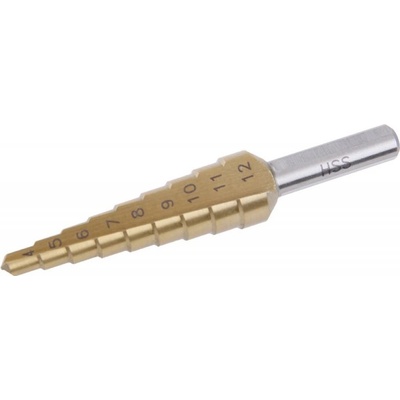 Vrták stupňový 4-12 mm, 8 stupňov, HSS TITAN