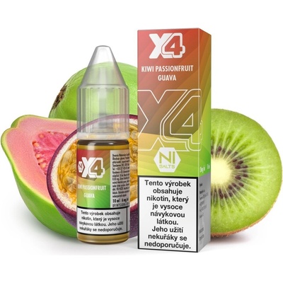 X4 Bar Juice Kiwi, marakuja a guava 10 ml 10 mg