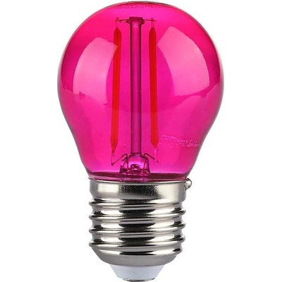 V-TAC LED žiarovka E27 G45 2W ružová filament