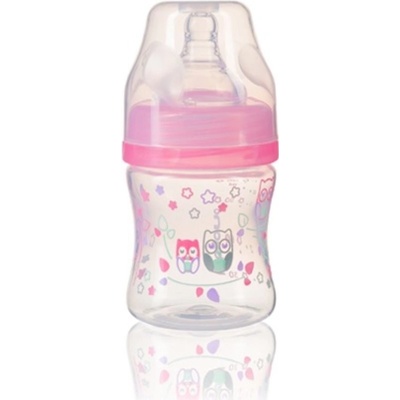 BabyOno dojčenská antikoliková široké hrdlo ružová 120 ml