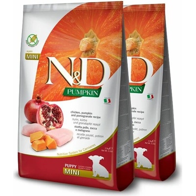 N&D Pumpkin Puppy Mini Grain Free Chicken & Pomegranate 2 x 7 kg