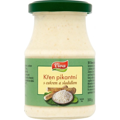 Viva Gourmet Křen pikantní s cukrem a sladidlem 200 g