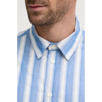 Samsøe Samsøe Памучна риза Samsoe Samsoe мъжка в синьо със стандартна кройка с класическа яка M24400081 (M24400081)