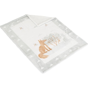 Cangaroo Бебешко одеяло с шерпа Cangaroo - Little friends, 80 х 110 cm, сиво (111881)