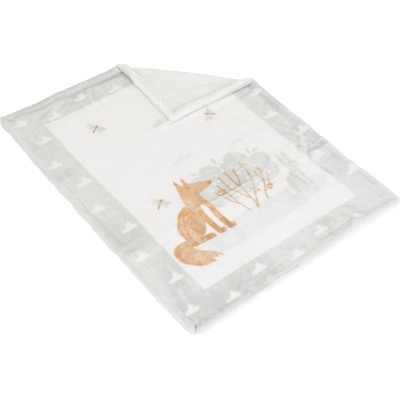 Cangaroo Бебешко одеяло с шерпа Cangaroo - Little friends, 80 х 110 cm, сиво (111881)