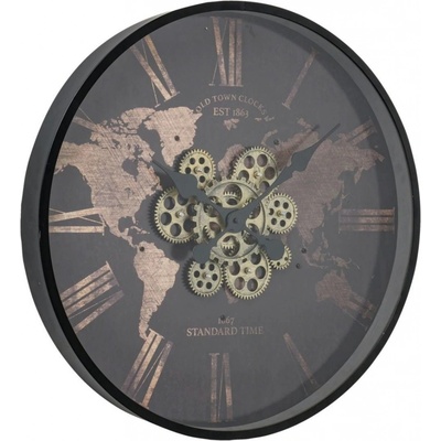 Boltze Home Nástěnné hodiny s viditelným mechanismem Rodas Ø 57 cm