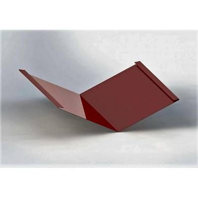 Úžlabí klasik r.š.400mm pozink Lakovaný RAL 3009 červená oxid s folií dl.2m