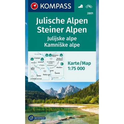 Julische Alpen, Steiner Alpen - Julské a Kamnišké Alpy (Kompass - 2801) - turistická mapa