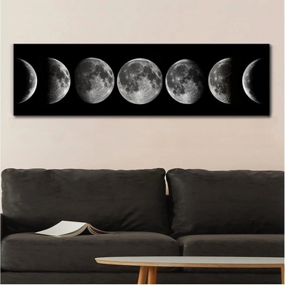 Asir | Nástenný obraz na plátne 50x120 cm fázy mesiaca | AS1488