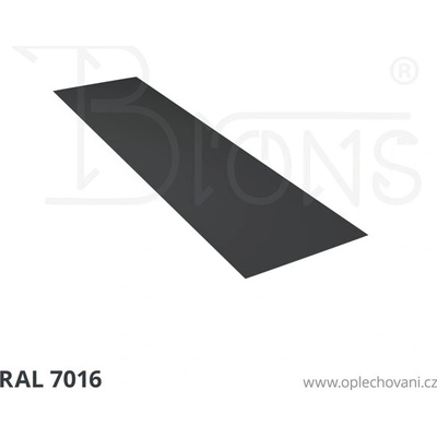 Brons Rovinný plech 500 x 2000 mm tmavě šedá