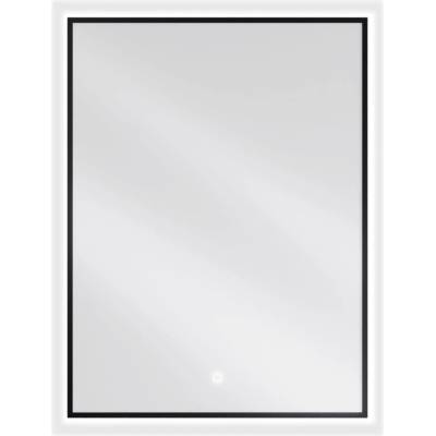 Mexen Erma осветено банско огледало 60 x 80 см, LED 6000K, анти-пара, черна рамка (9814-060-080-611-70)