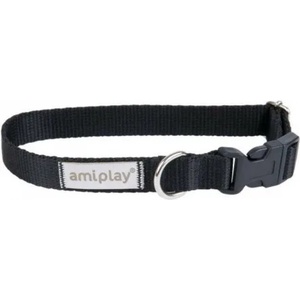 amiplay collar SAMBA - нашийник за куче - ЧЕРЕН, размер S - 20-35 х 2 см - Полша - 280106