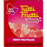 Red Band Tutti Frutti Hearts желирани пастички с плодов вкус 15g