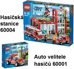 LEGO set City 60001 Auto velitele hasi City 60004 Hasi ska stanice Heureka.cz