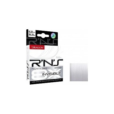 Dragon Šnúra RNS 8X Invisible Braid 150m 0,10mm 7,65kg Biela