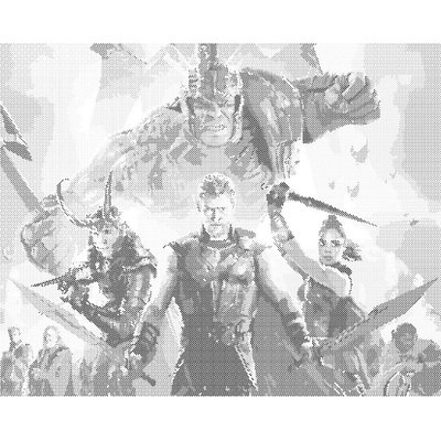 ZUTY Tečkování - PLAKÁT THOR RAGNAROK Rozměr: 80x100 cm, Rámování: vypnuté plátno na rám