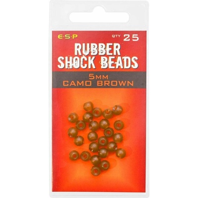 ESP Gumové Korálky Rubber Shock Beads Camo Brown 5 mm 25 ks