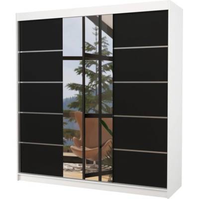 Sconto BARGO 215 x 200 cm biela/čierna