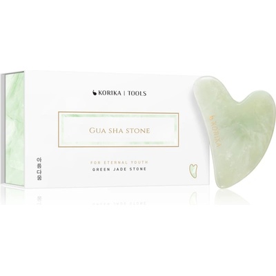 KORIKA Tools Gua Sha Green Jade Stone масажно приспособление за лице