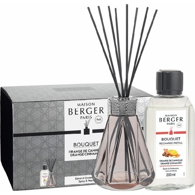 Maison Berger Paris dárková sada Aroma difuzér Pyramide růžový + Pomeranč a skořice 200 ml