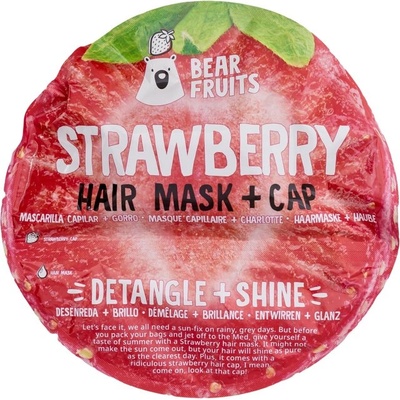 Bear Fruits Strawberry Hair Mask + Cap от Bear Fruits за Жени Маска за коса 20мл