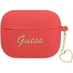 Guess Калъф Guess GUAPLSCHSR за AirPods 3, червен, силикон, Charm Heart Collection (GUAPLSCHSR)