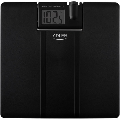 Adler Кантар Adler AD 8182, До 180 кг, Проектор, LCD дисплей, 4 x ААA, Черен (9999AD8182)