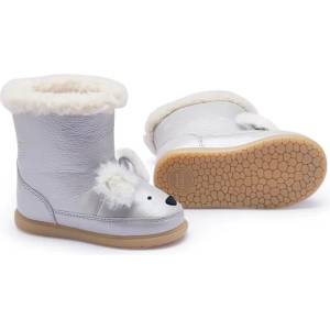 Donsje апрески за деца от кожа Meloniek Boots Polar Fox (1507002)