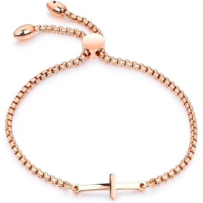 Victoria Filippi Stainless Steel ocelový Elvira Gold chirurgická ocel kříž NRB17097-1/44 Zlatá Nastavitelná