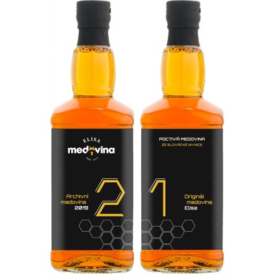 Medovina Elisa dárek k 21. výročí 11% 2 x 0,5 l
