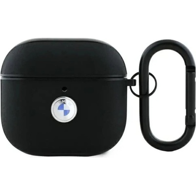 BMW Капак BMW BMA4SSLBK AirPods 4 черно/черно сребристо лого от естествена кожа (3666339397456)