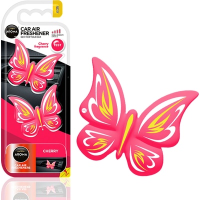 Aroma Car FANCY SHAPES BUTTERFLY Cherry