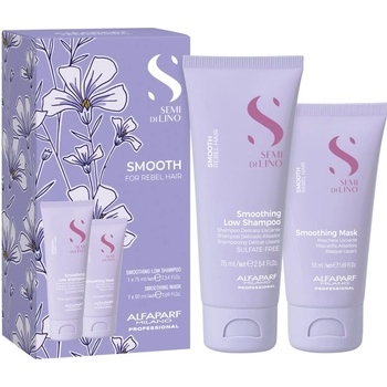 ALFAPARF Milano Semi di Lino Smooth Minisize Kit комплект за пътуване за непокорна коса