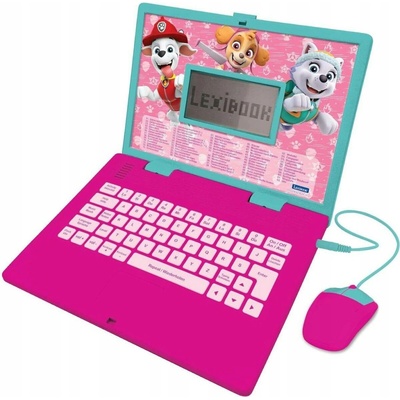 Lexibook česko-anglický vzdělávací notebook růžový Tlapková patrola 124 akt