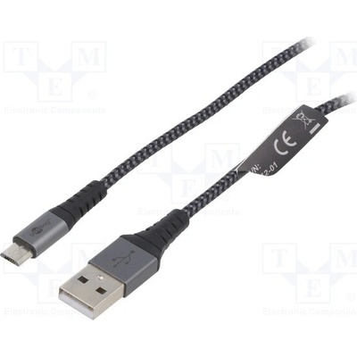 Goobay 49282 USB 2.0, USB A vidlice, USB B, micro vidlice, 1m