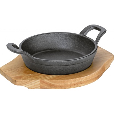 Küchenprofi BBQ Grilovaci/servírovací pánev s prkénkem 16x5,5 cm
