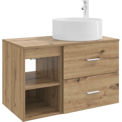 vidaXL Комплект мебели за баня 2 pcs Дъб артизан Инженерна дървесина (3403935)
